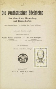 Die synthetischen edelsteine, ihre geschichte, herstellung und eigenschaften